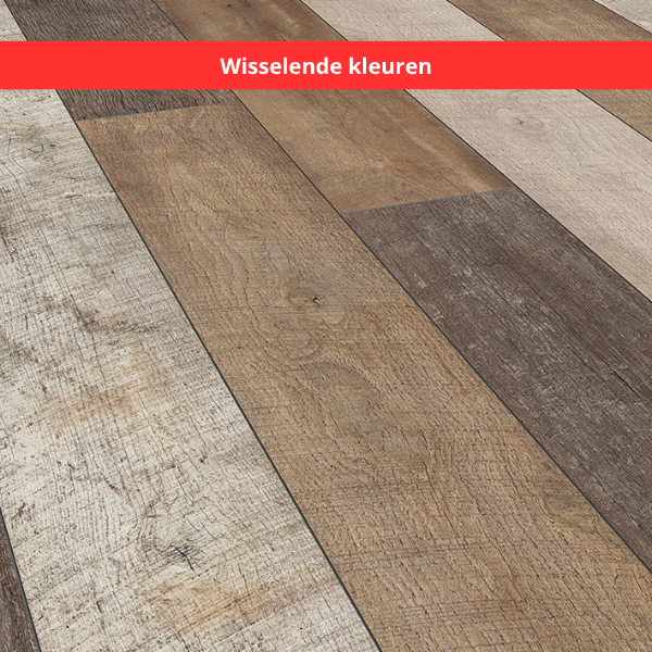 Floer Sloophout Laminaat Vloer Versleten Planken Donker Eiken