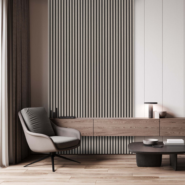 Lattenwand 260x52,6 Cm Taupe, Dikte 22 Mm