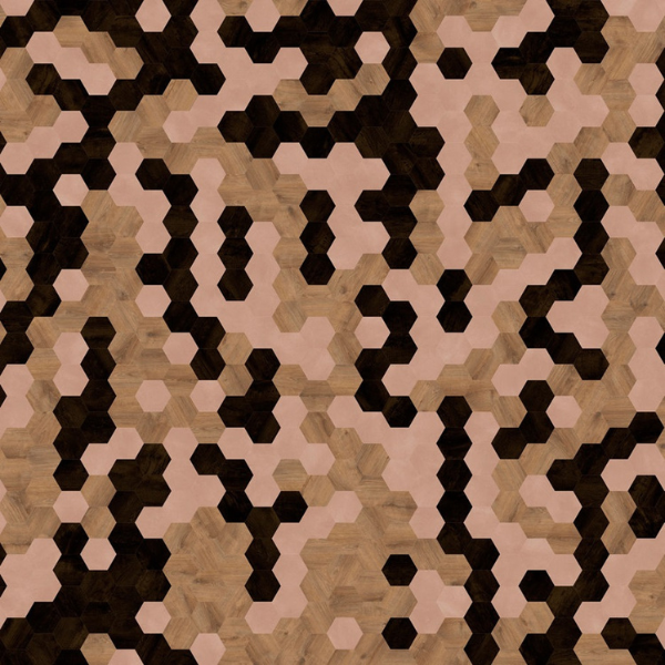 Moduleo Moods Hexagon Trio 627 combi - 618 + 613 + 615