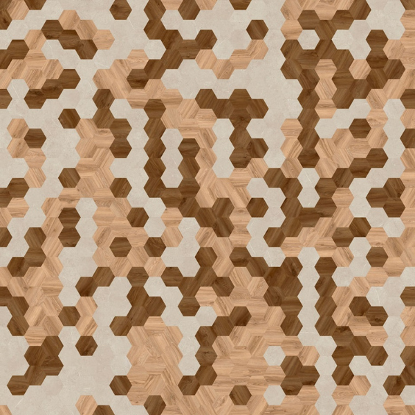 Moduleo Moods Hexagon Trio 627 combi - 612 + 620 + 616